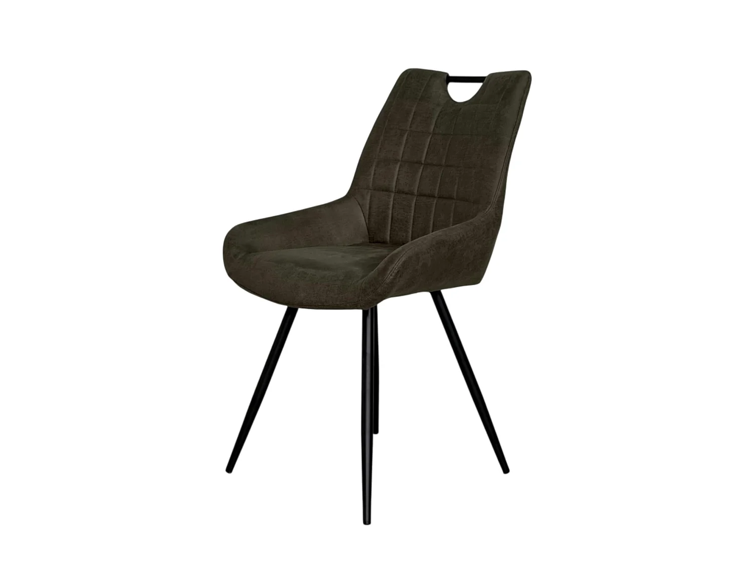 Chaise vert foncé effet vieilli à poignée intégrée (lot de 2) MALMOE