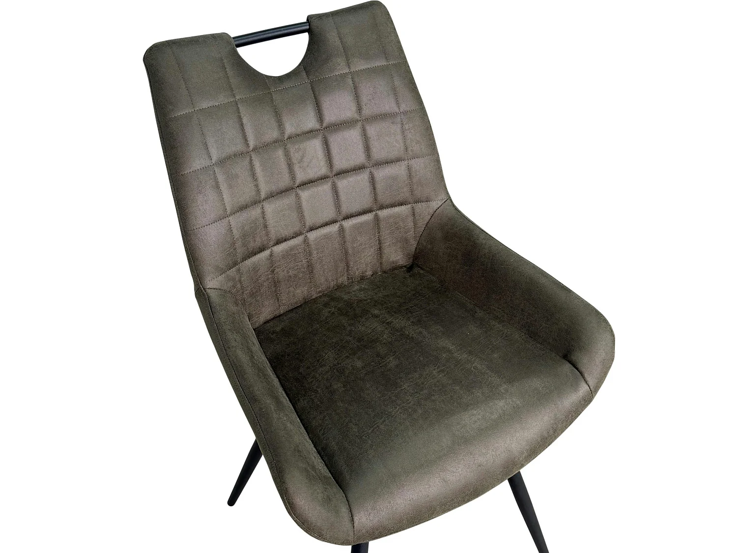Chaise vert foncé effet vieilli à poignée intégrée (lot de 2) MALMOE