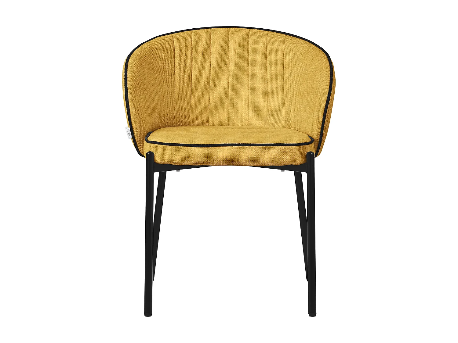 ML-Design Set 6x sedie da pranzo senape, in tessuto, mobili con schienale e gambe in metallo, poltroncine imbottiteda cucina, poltrone per soggiorno