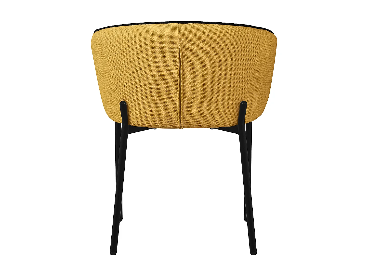 ML-Design Set 6x sedie da pranzo senape, in tessuto, mobili con schienale e gambe in metallo, poltroncine imbottiteda cucina, poltrone per soggiorno