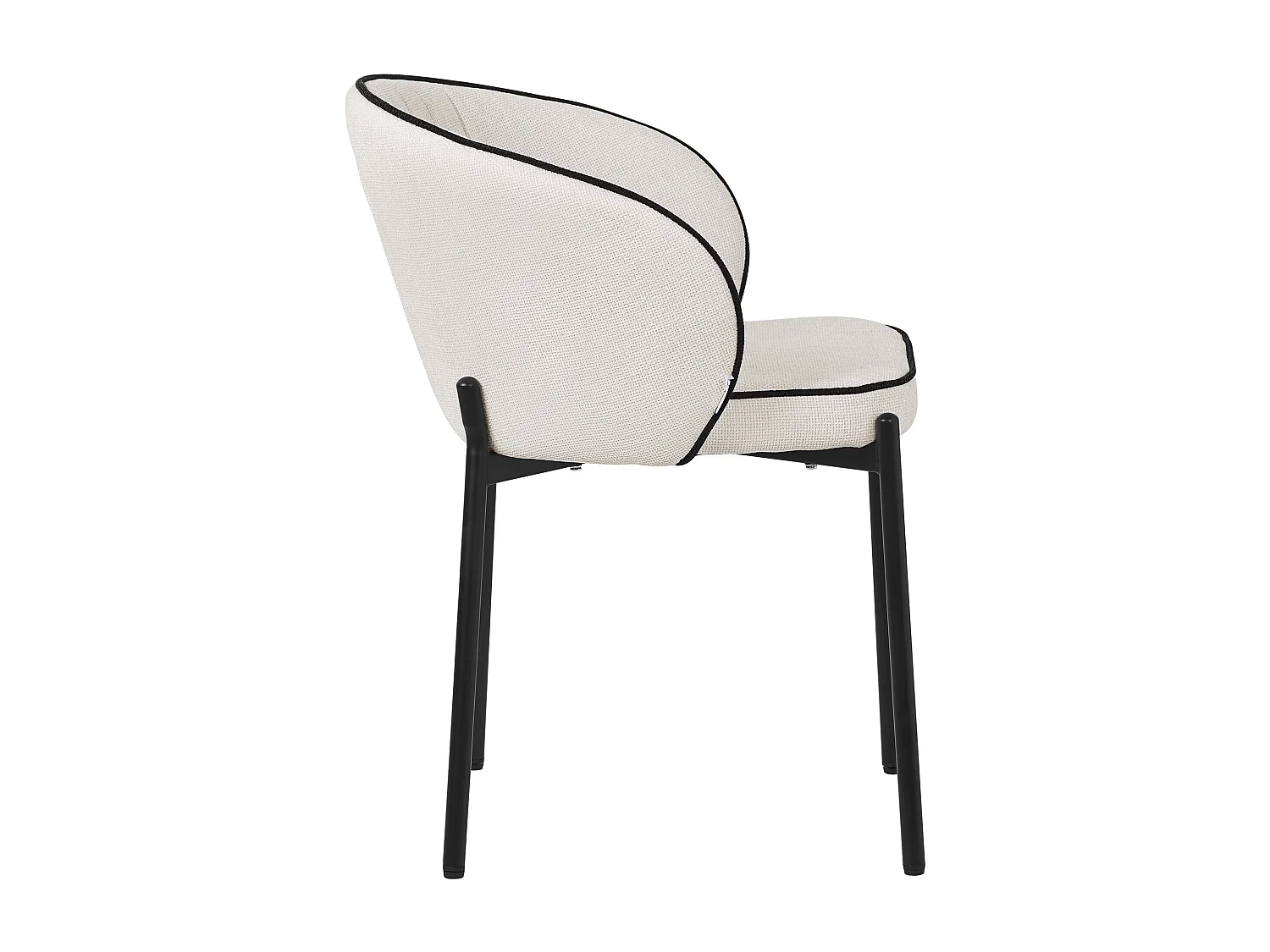 ML-Design 6x Sillas de comedor beige con revestimiento de tela, asiento sofá de salón con respaldo, mueble de cocina tapizado con patas de metal