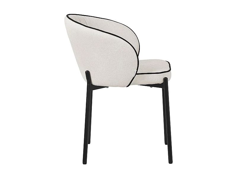 ML-Design Set 6x sedie da pranzo beige, in tessuto, mobili con schienale e gambe in metallo, poltroncine imbottiteda cucina, poltrone per soggiorno