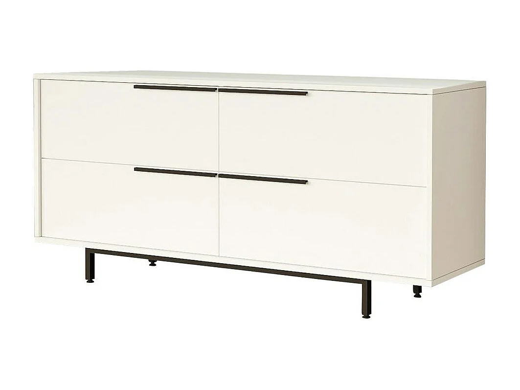 Buffet blanc design moderne à ouverture frontale VAREN