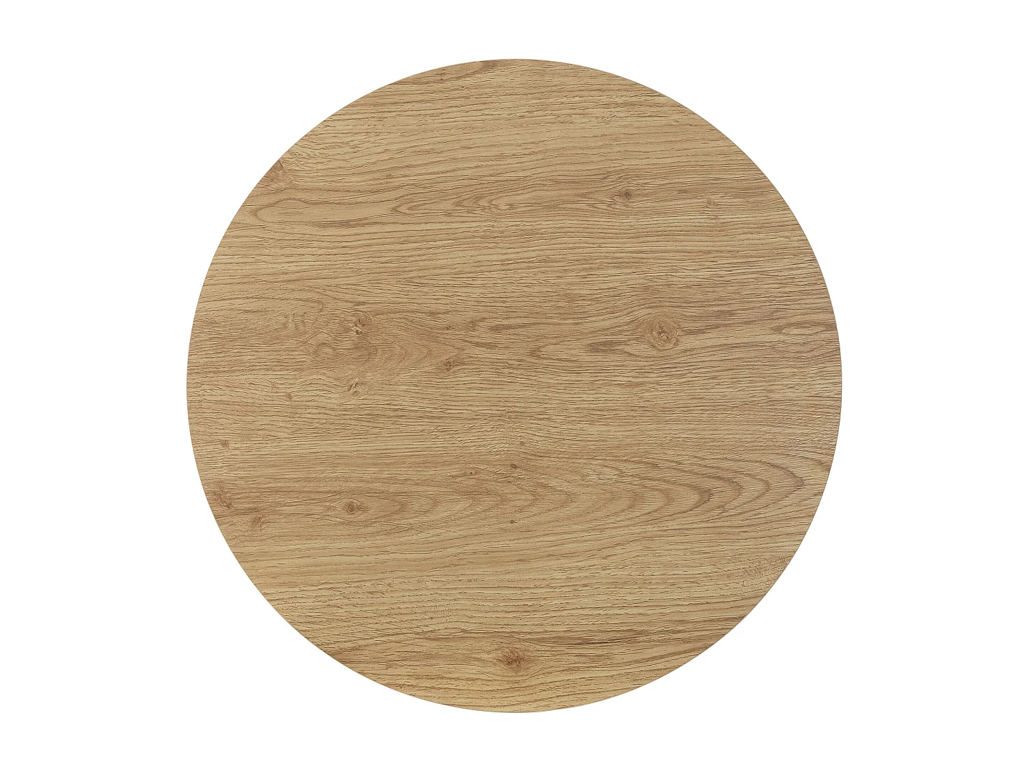 Table basse ronde Ø 60 x 50 cm aspect bois marron avec plateau dépassant mobilier moderne pour canapé de salon bar ou lounge surface pour café et thé