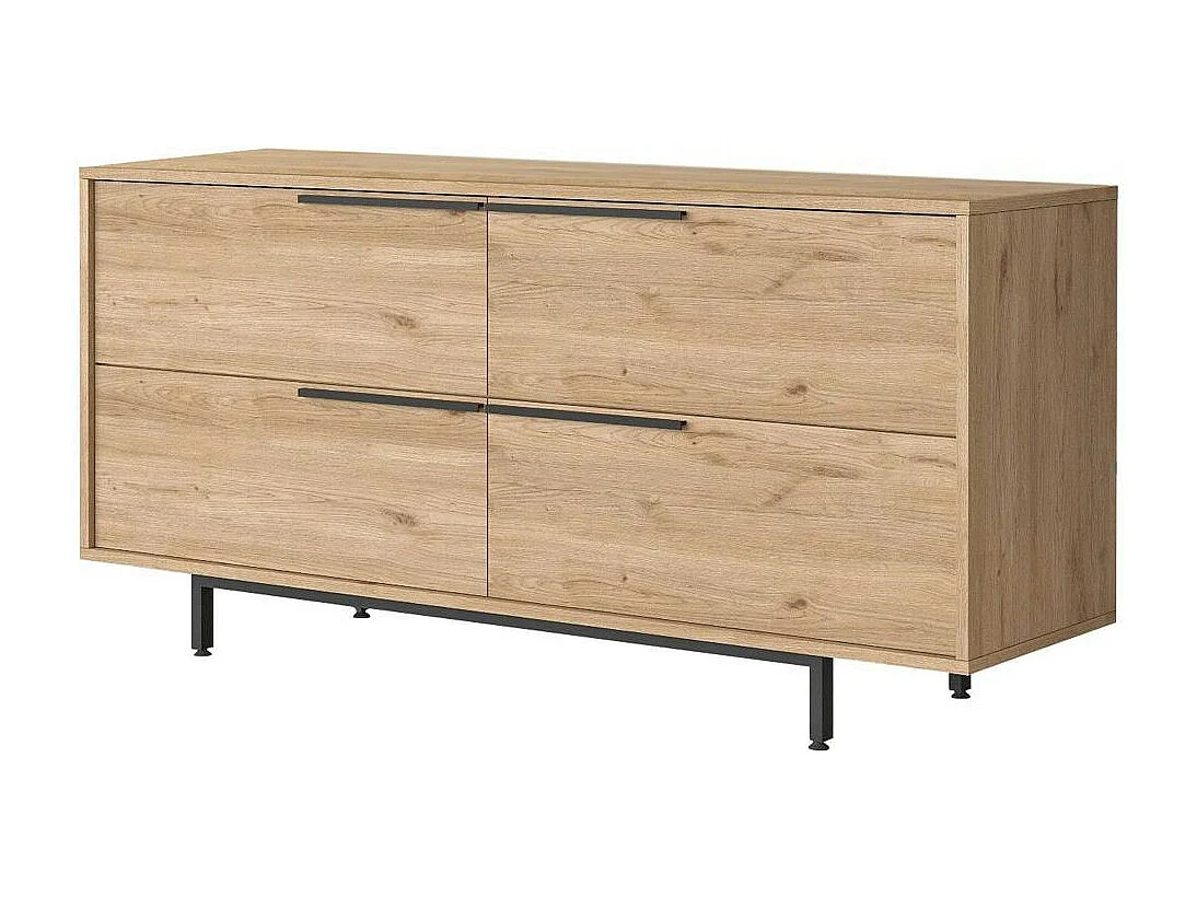 Buffet design moderne effet bois à ouverture frontale VAREN