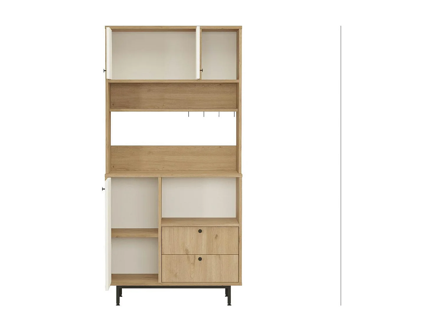 Buffet cuisine moderne niche micro-ondes H 180 cm JENA