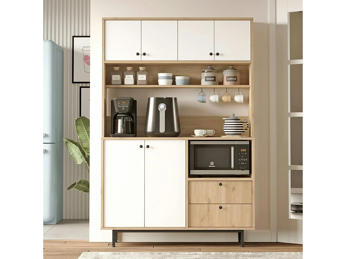 Buffet cuisine moderne niche micro-ondes L 120 cm JENA