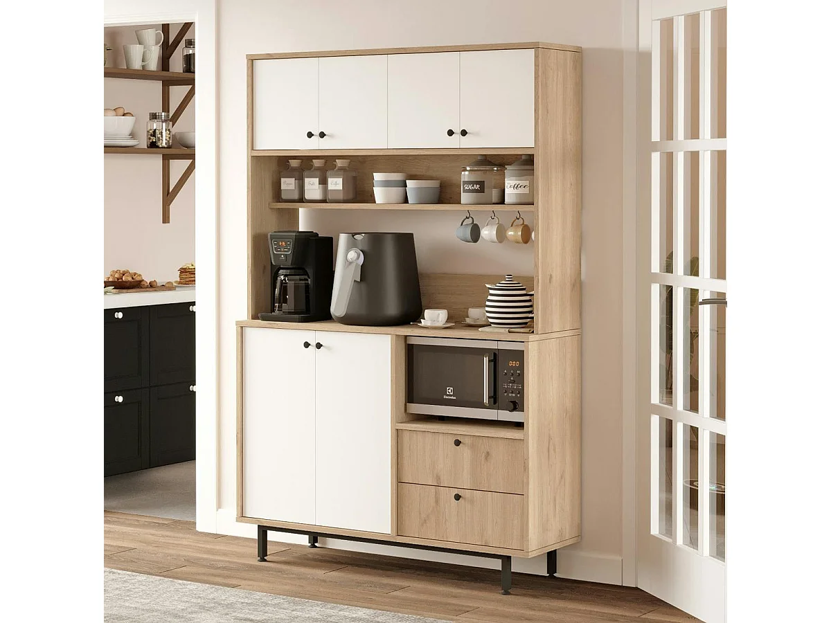 Buffet cuisine moderne niche micro-ondes L 120 cm JENA