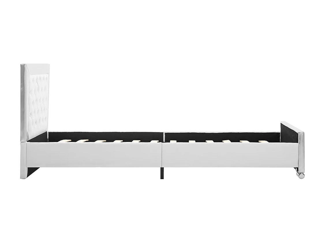 Cadre de lit Blanc Similicuir 90 x 200 cm