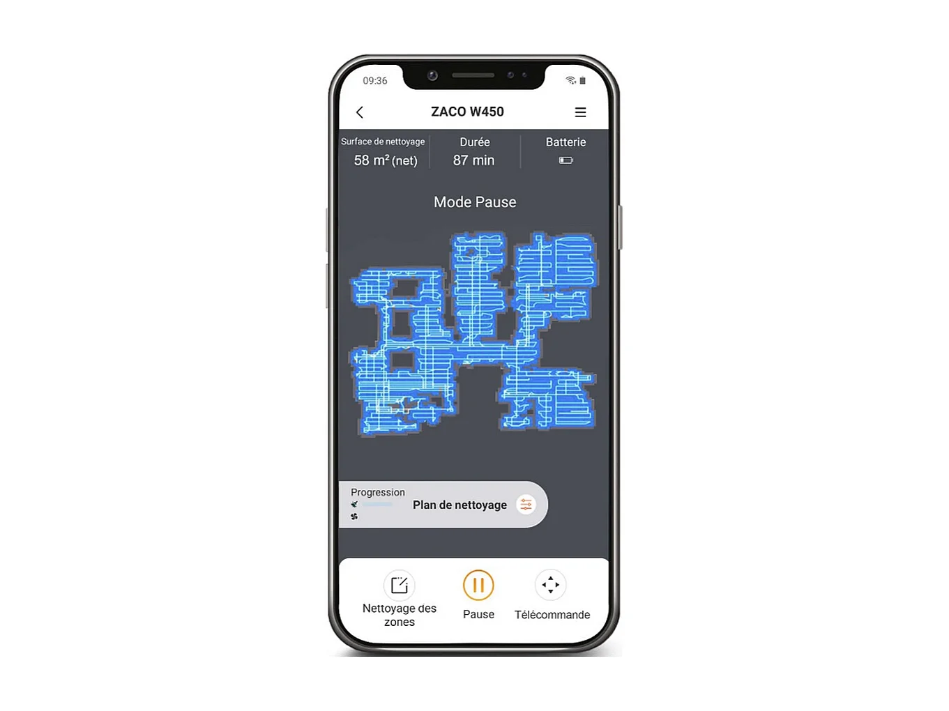 Zaco Aspirateur/laveur robot connecté - W450