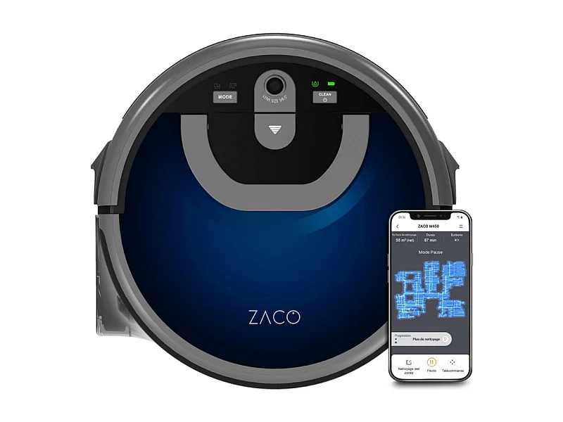 Zaco Aspirateur/laveur robot connecté - W450