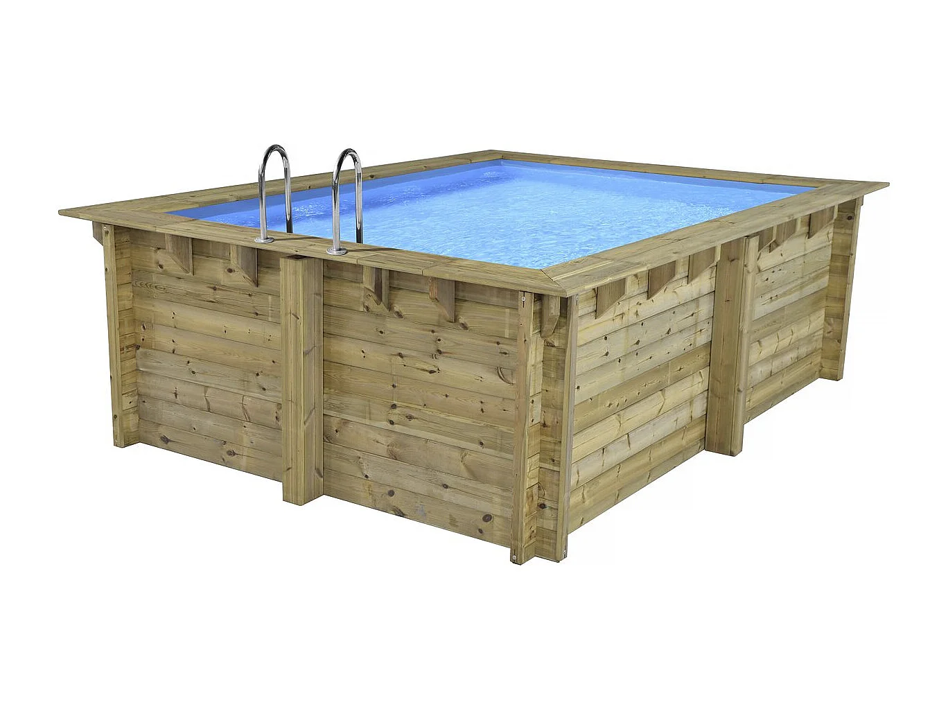 Piscine bois rectangle " Zanzibar "- 3,50 x 2,50 x 1,24  m