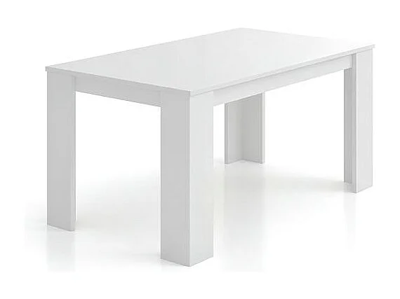 Mesa de comedor Naya en blanco artik 140X80 cm Blanco Artik (Blanco Mate)