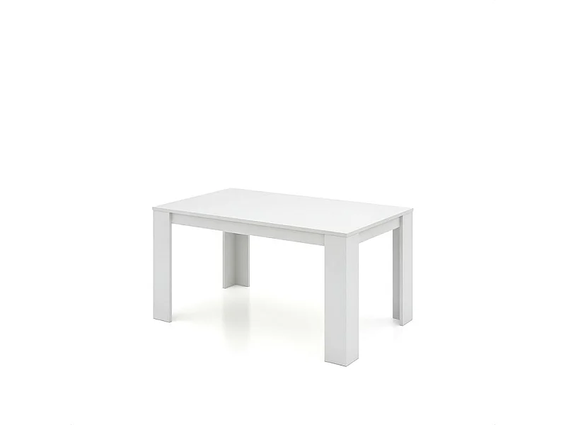 Mesa de comedor Naya en blanco artik 140X80 cm Blanco Artik (Blanco Mate)