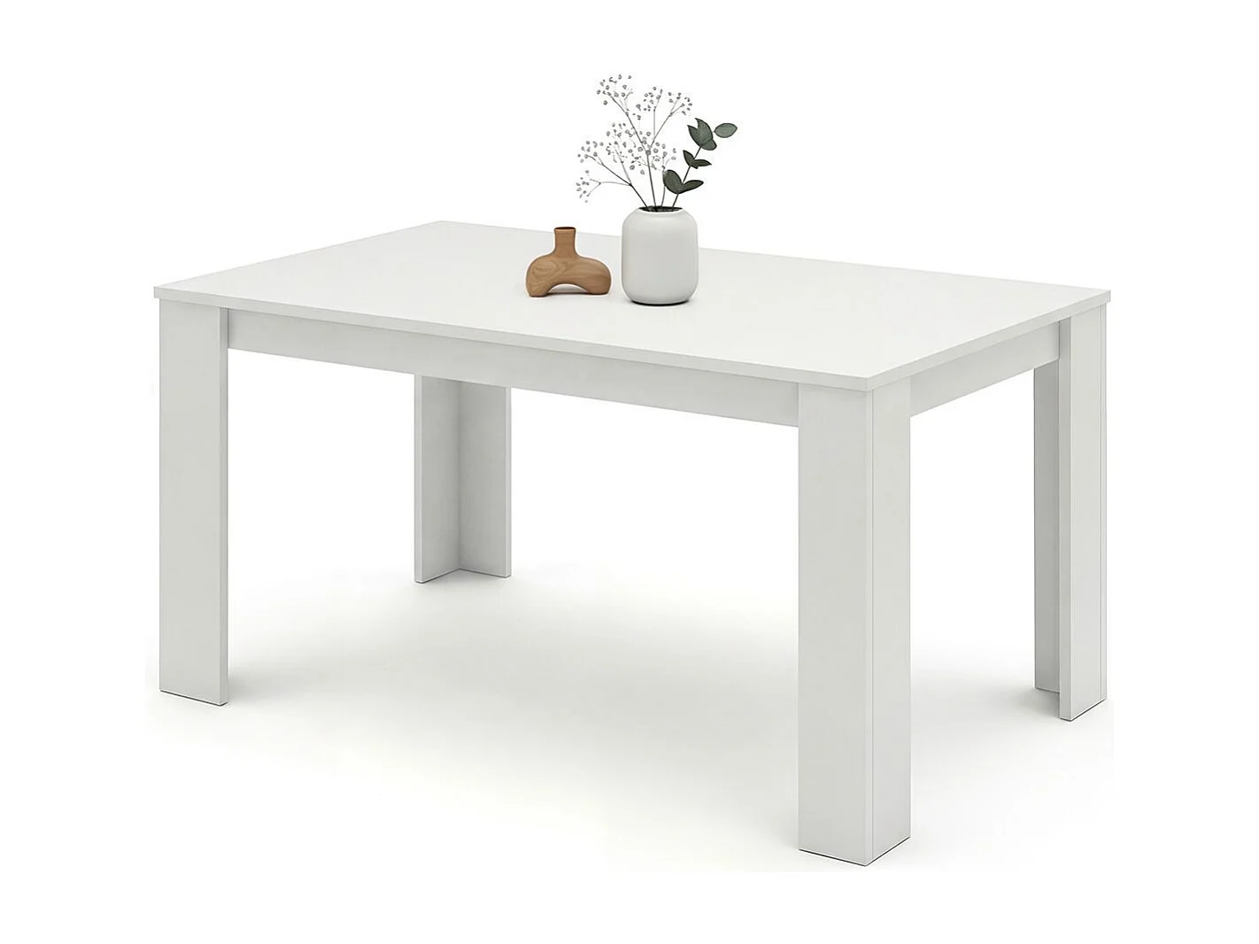 Mesa de jantar Naya em branco artik 140X80 cm