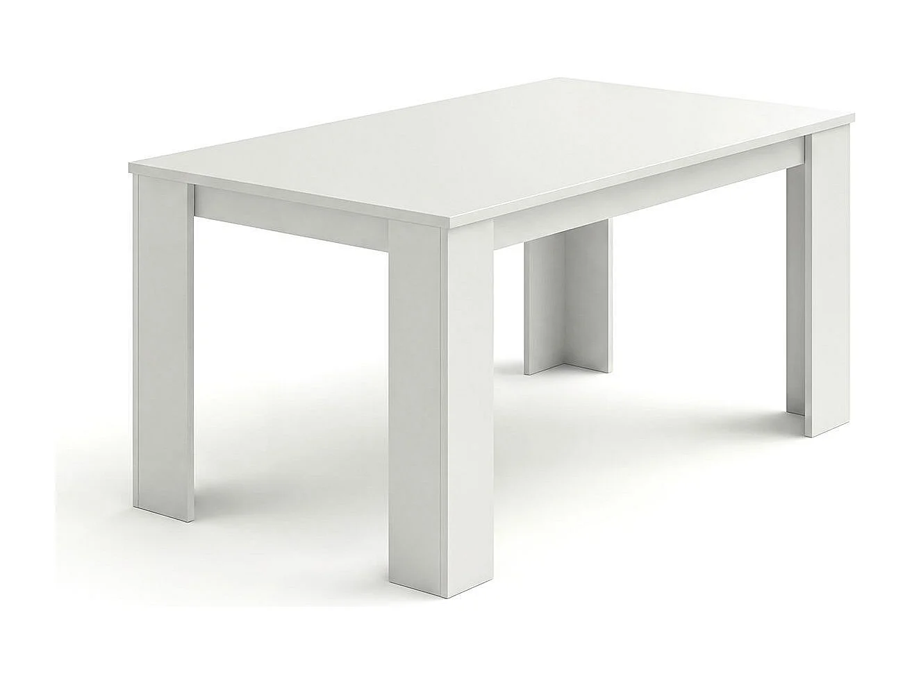 Mesa de jantar Naya em branco artik 140X80 cm