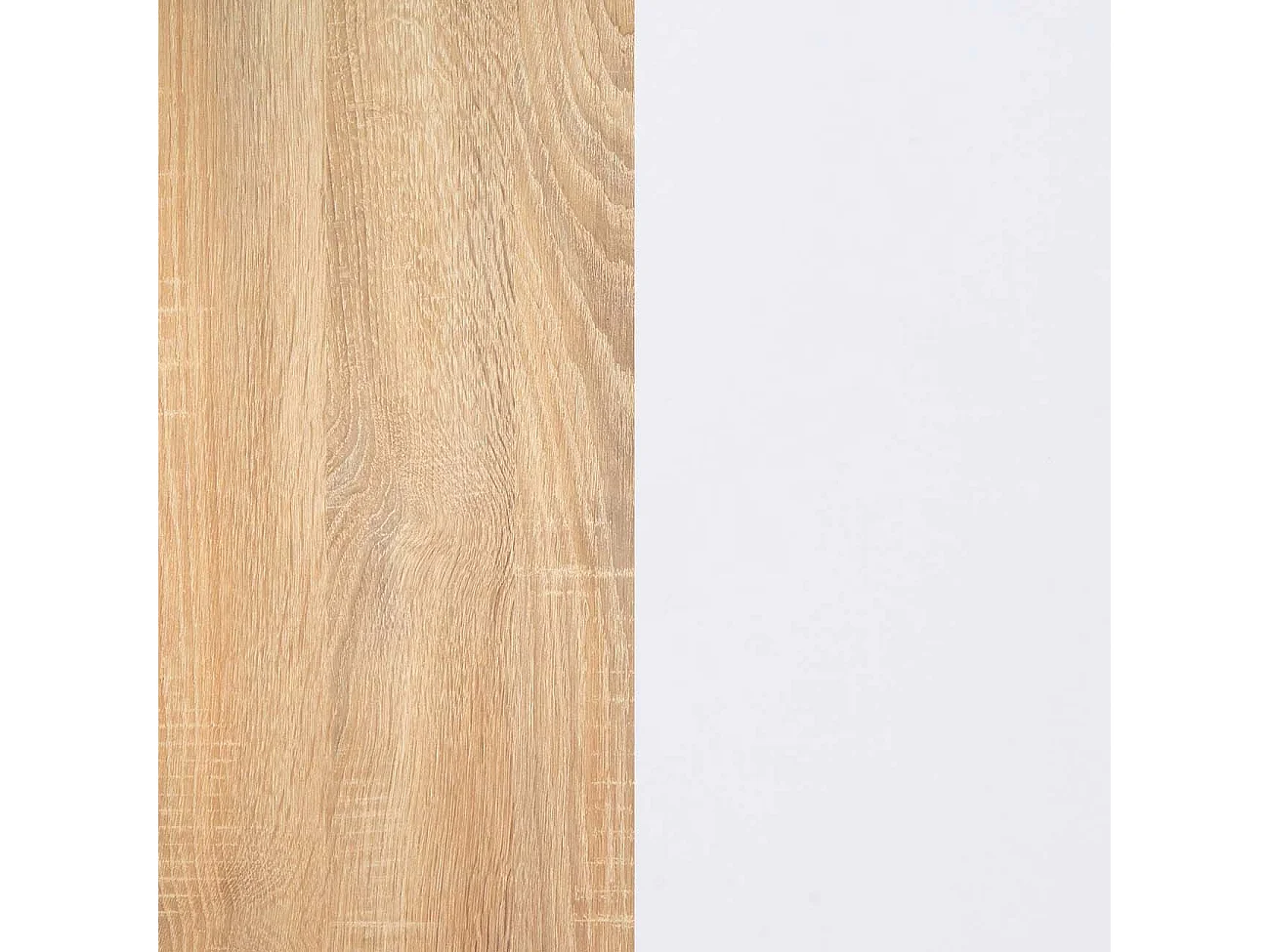 Mesa de jantar Naya em carvalho canadiano e artik branco 140X80 cm