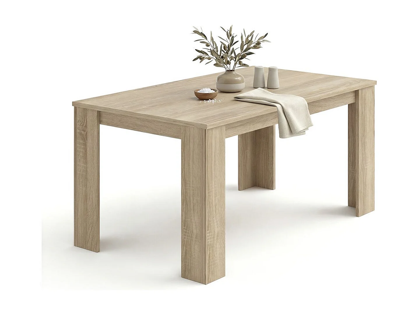 Mesa de jantar Naya em carvalho canadiano 140X80 cm