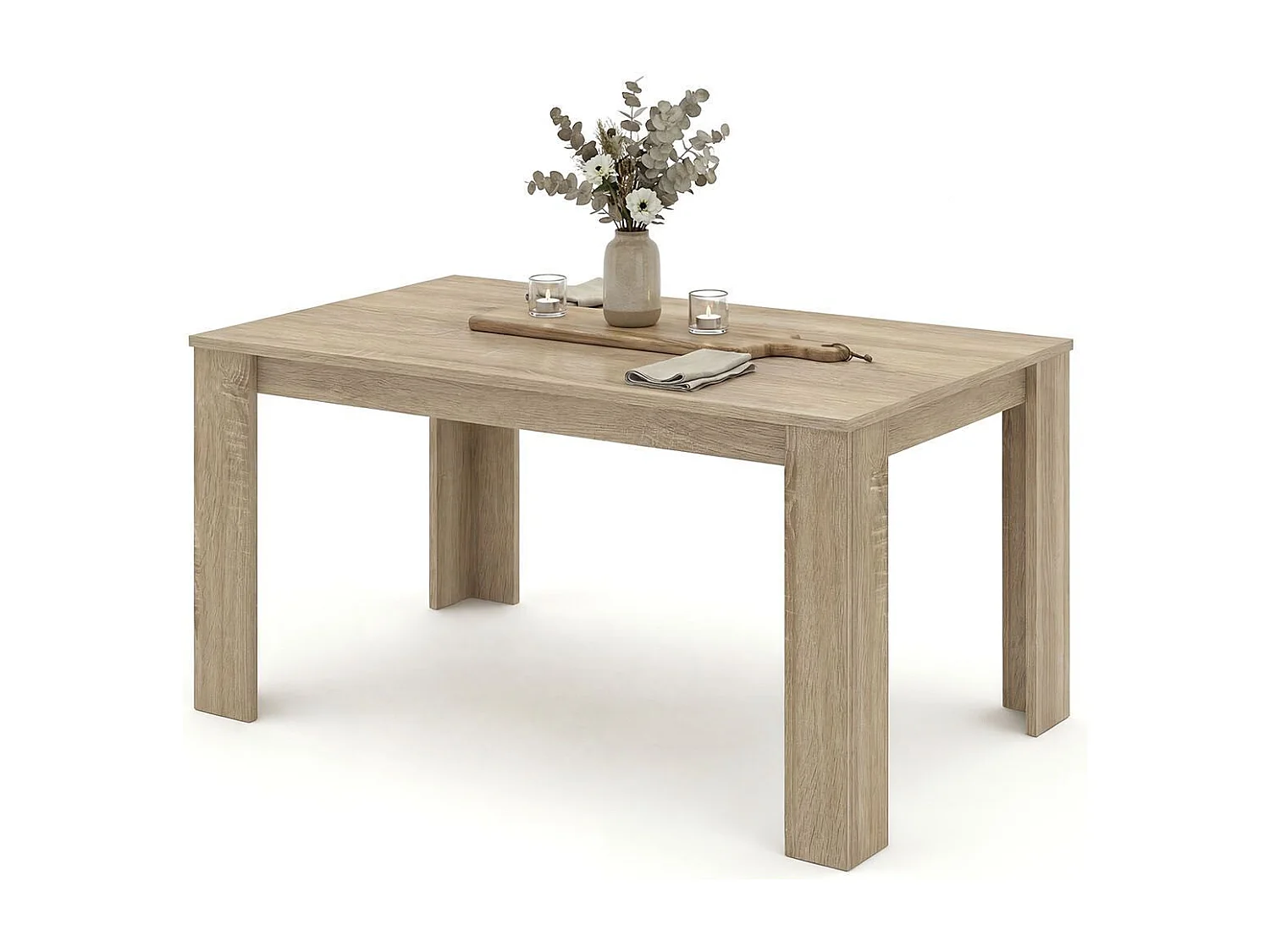 Mesa de jantar Naya em carvalho canadiano 140X80 cm