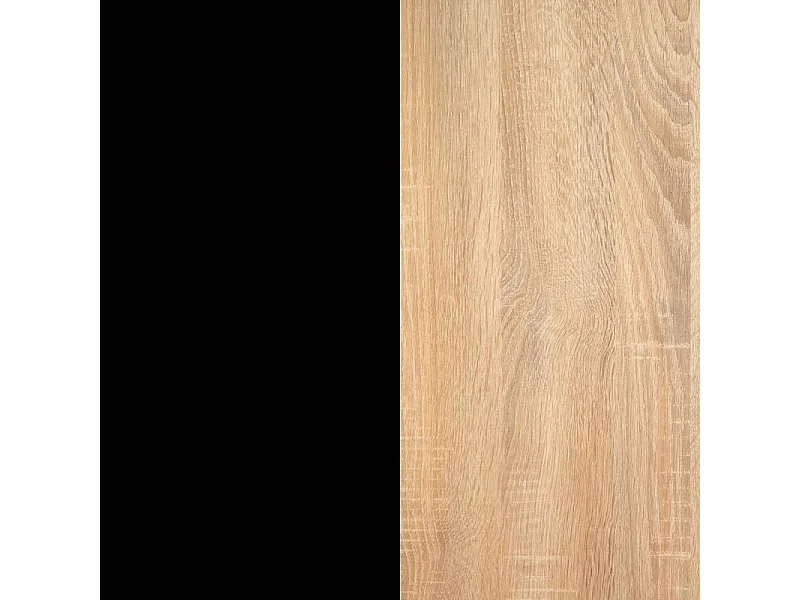 Mesa de comedor Naya en negro y roble canadian 140X80 cm Negro - Roble Canadian