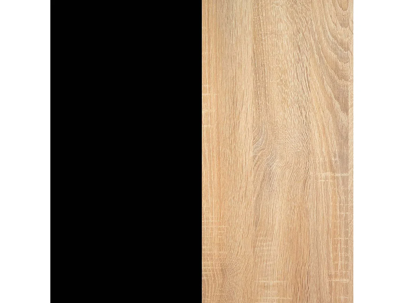 Mesa de jantar Naya em preto e carvalho canadiano 140X80 cm