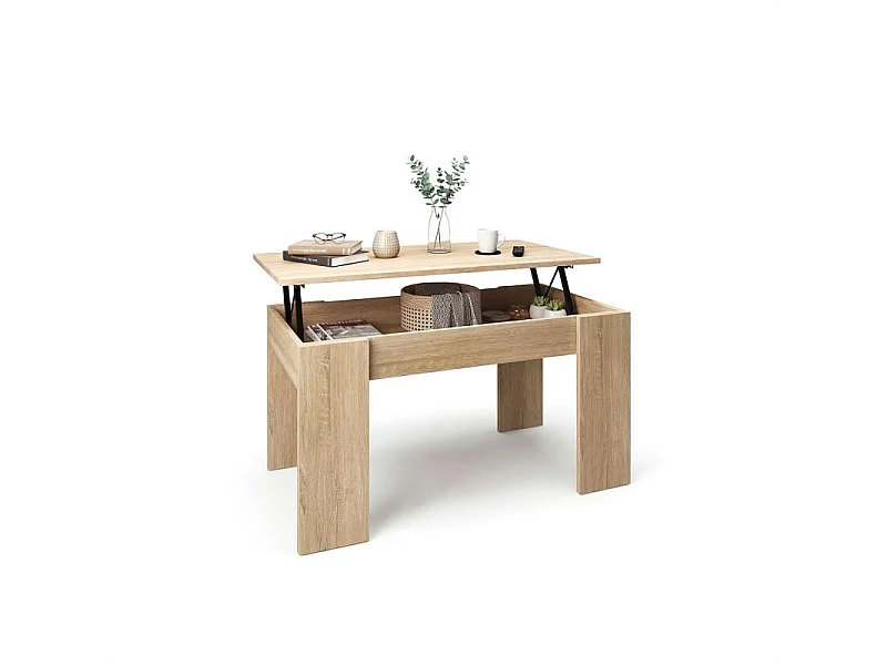 Mesa de centro elevable en roble canadian Norak Roble Canadian