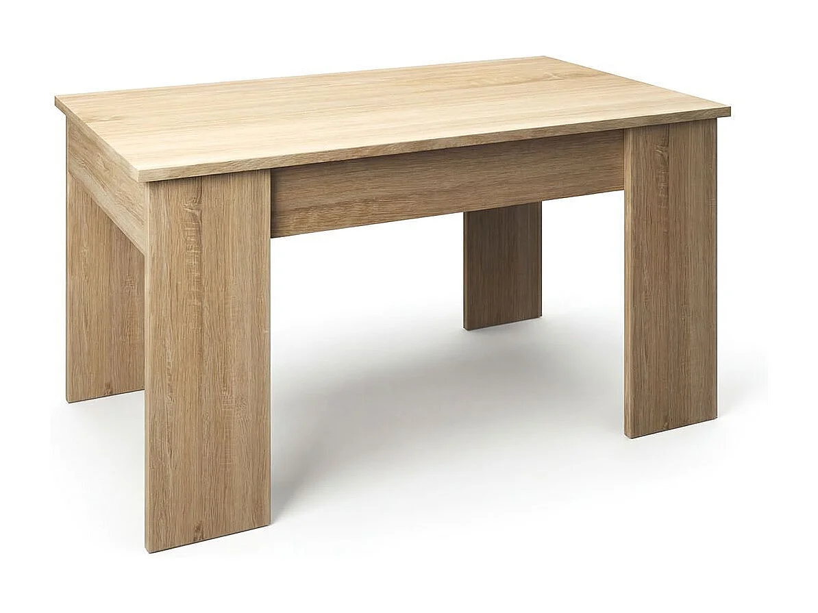 Mesa de centro em carvalho canadiano Norak com tampo elevatório