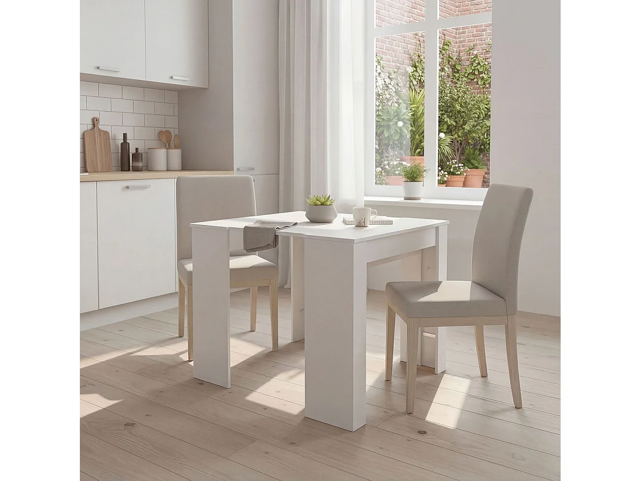 Mesa de consola extensível Denis em artik branco 50-235 cm Artik White (Branco mate)