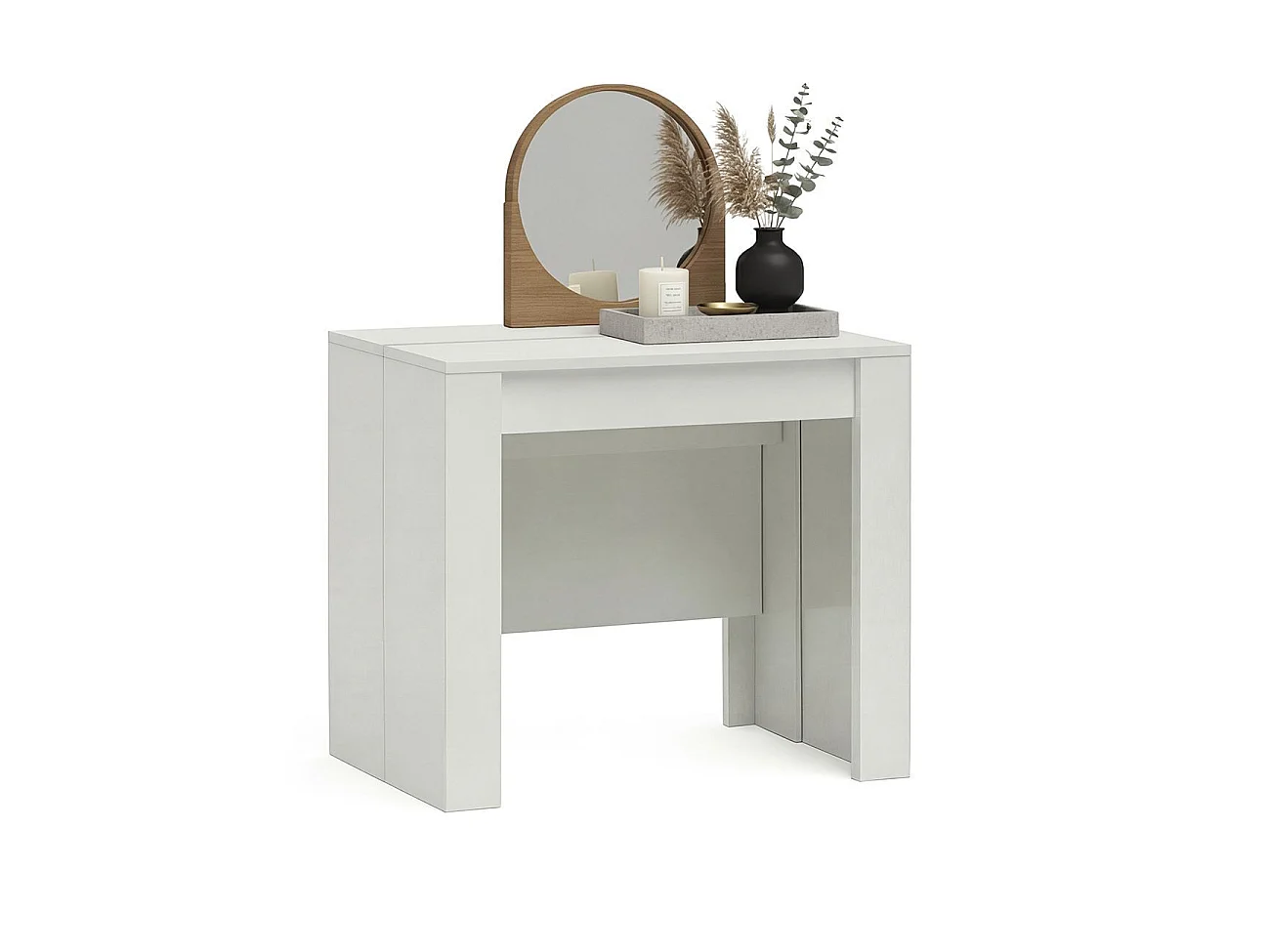 Mesa de consola extensível Denis em artik branco 50-235 cm Artik White (Branco mate)