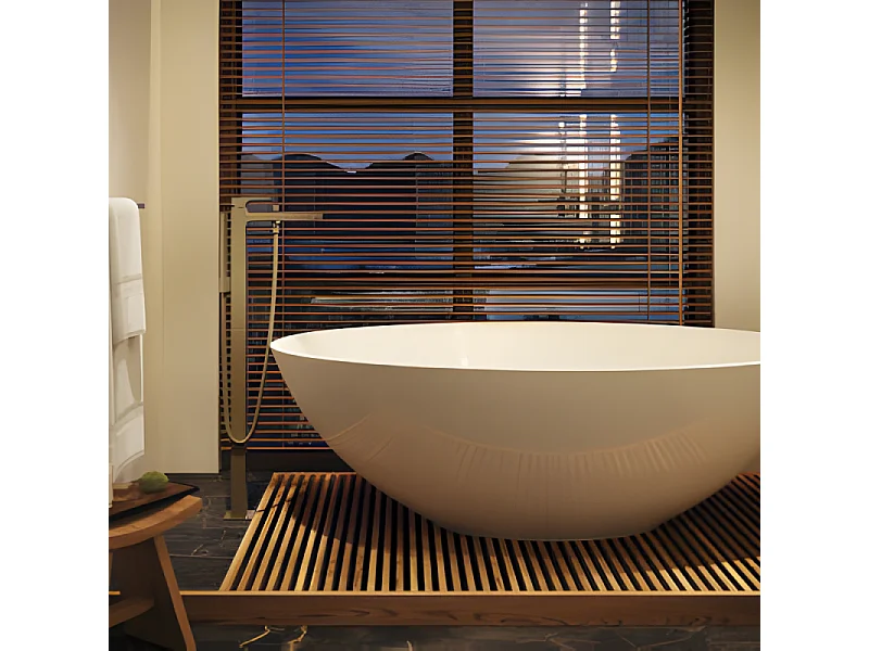 Mitigeur baignoire îlot HANSGROHE Metropol Bronze brossé + corps encastré