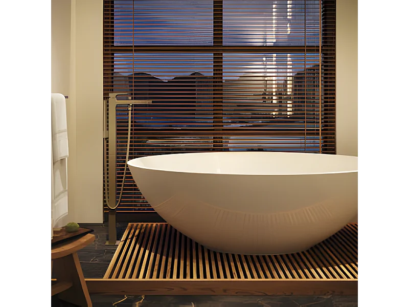 Mitigeur baignoire îlot HANSGROHE Metropol Bronze brossé + corps encastré