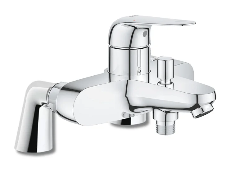 Pack mitigeur mécanique GROHE Swift avec colonnettes + Douchette 1 jet Vitalio Get Stick + Flexible 1750 mm et support