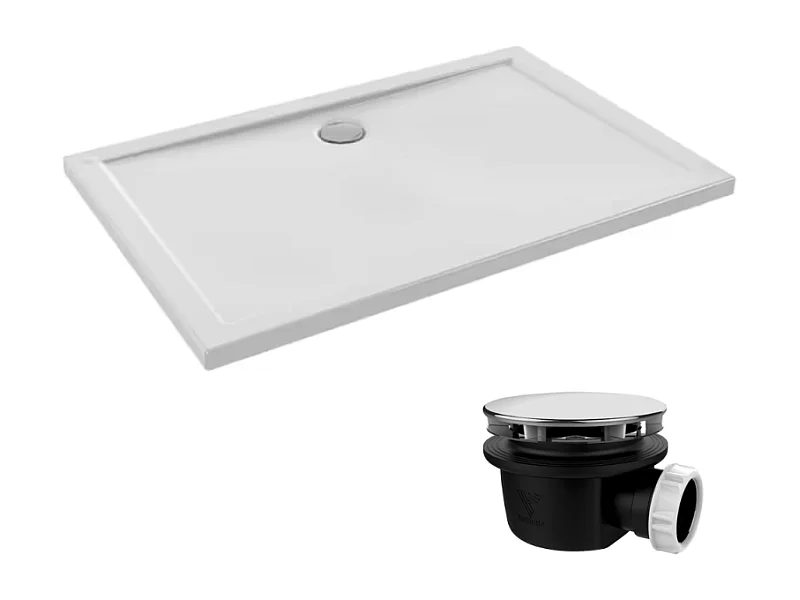 Receveur de douche 120 x 80 JACOB DELAFON Gaspard extra-plat céramique + Bonde