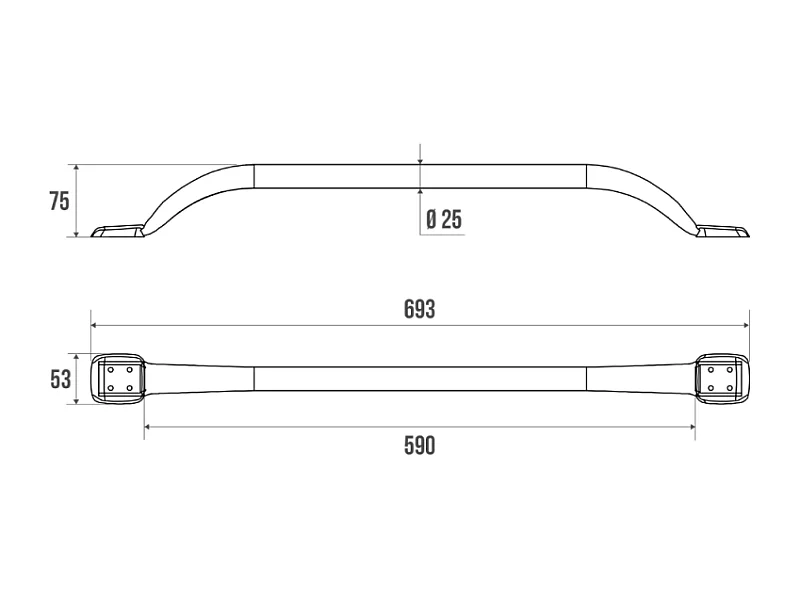 Barre d'appui PELLET Mana 70 cm Taupe