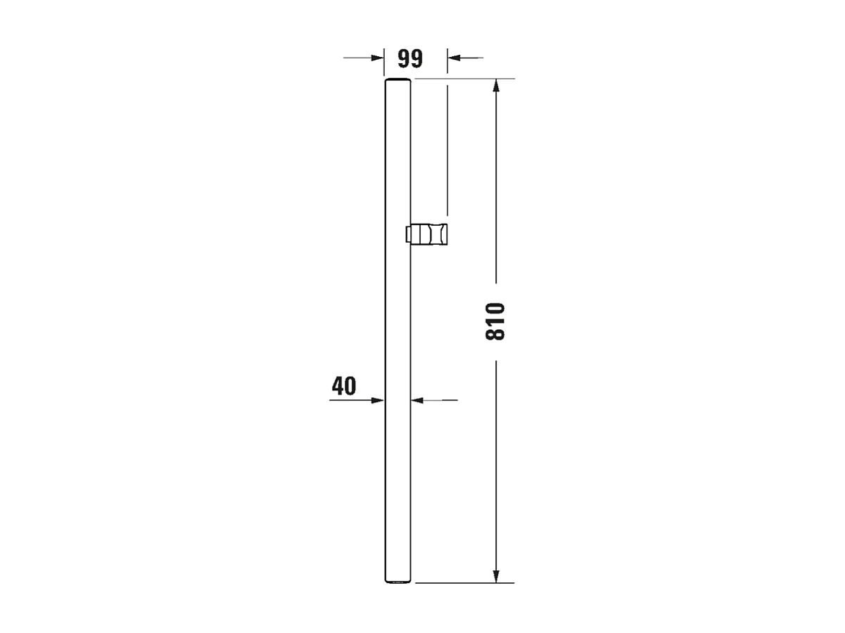 Barre de douche DURAVIT Universal 80 Chromé