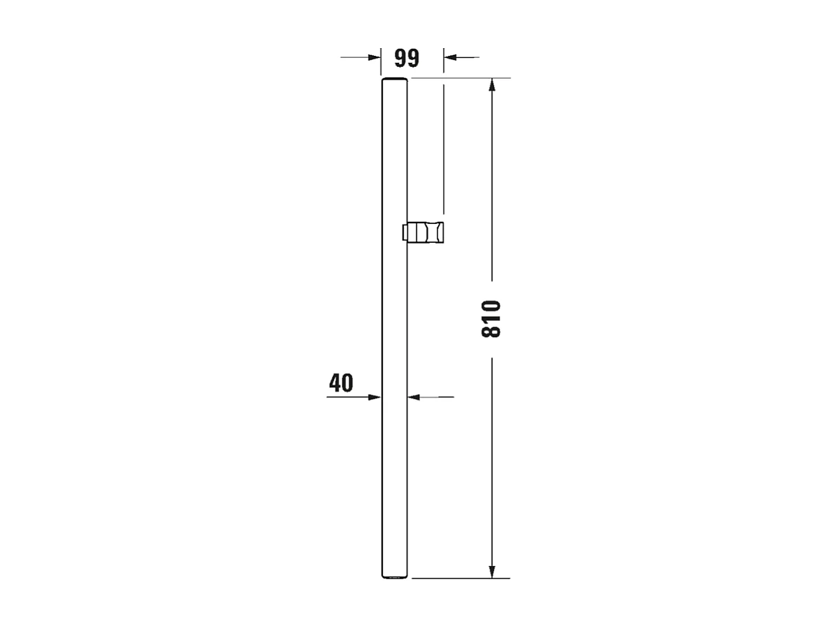 Barre de douche DURAVIT Universal 80 Chromé