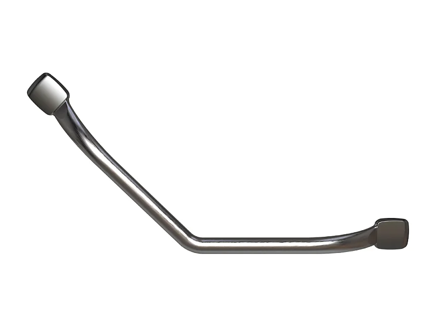 Barre d'appui coudée 135° PELLET Mana Inox brossé