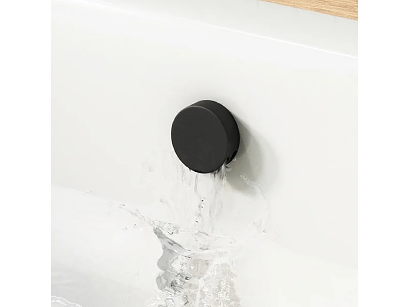 Vidage de baignoire PAINI remplissage par le trop plein 90 cm Noir mat