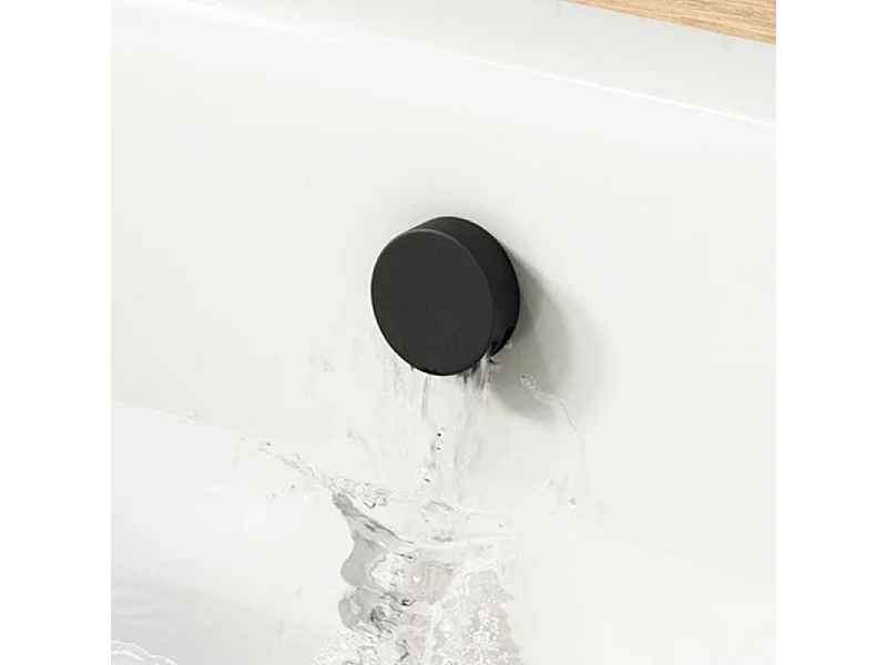 Vidage de baignoire PAINI remplissage par le trop plein 90 cm Noir mat