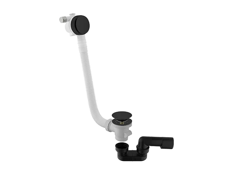 Vidage de baignoire PAINI remplissage par le trop plein 90 cm Noir mat