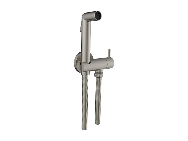 Douchette WC PAINI Cox ronde Gris Acier + support + flexible