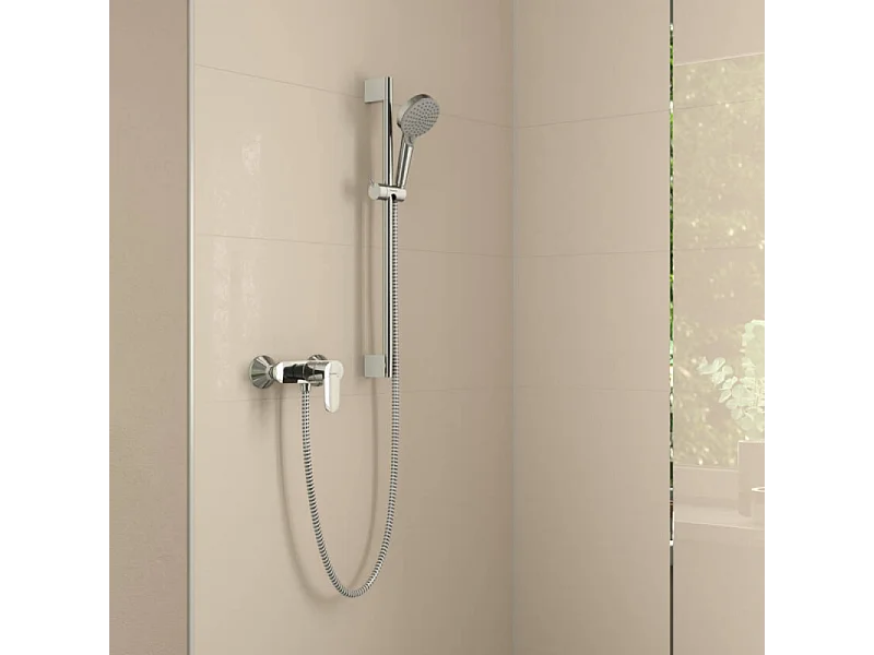 Pack mitigeur douche mécanique HANSGROHE Vernis Blend + Barre Unica S Puro + flexible + Pommeau 2 jets Vernis Blend