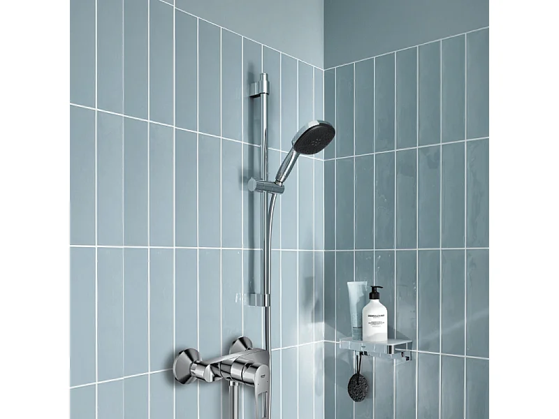 Pack mitigeur douche mécanique GROHE StartLoop + Ensemble de douche 2 jets avec barre Chromé