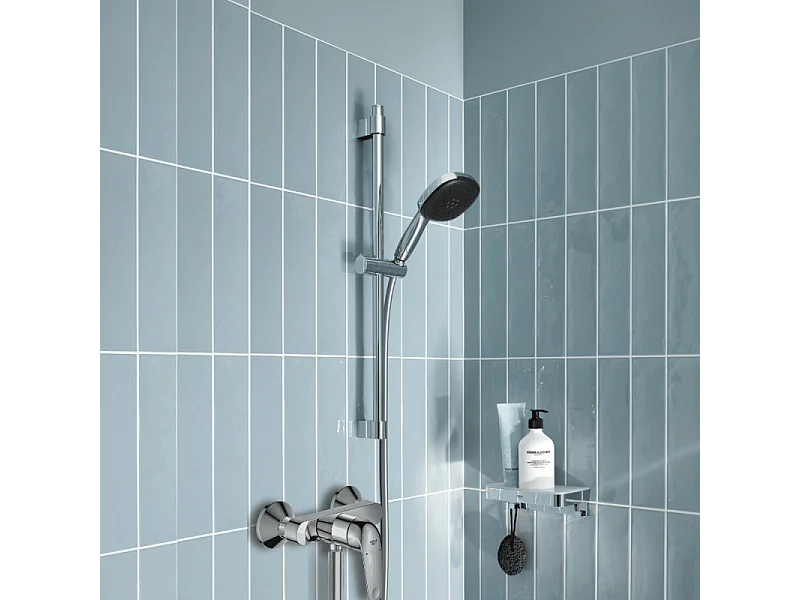 Pack douche mécanique Swift 2023 avec ensemble de douhe Vitalio Comfort 110 et panier porte-savon