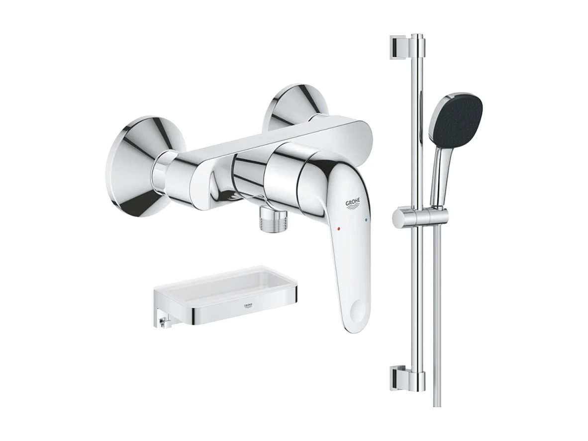 Pack douche mécanique Swift 2023 avec ensemble de douhe Vitalio Comfort 110 et tablette