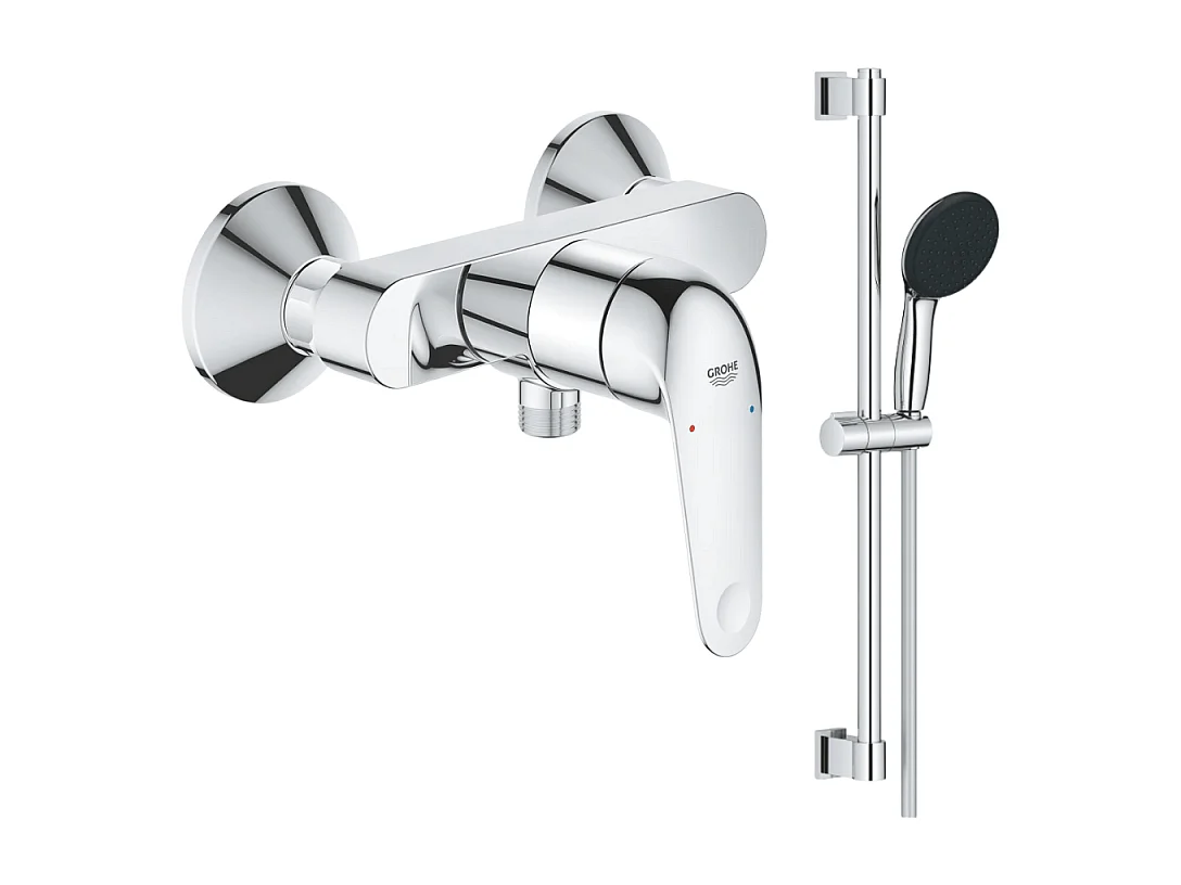 Pack mitigeur douche mécanique GROHE Swift 2023 + Ensemble de douche 2 jets avec barre Chromé