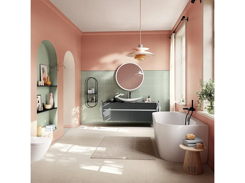 Baignoire îlot 180 x 80 VILLEROY & BOCH Oberon 2.0 blanc mat