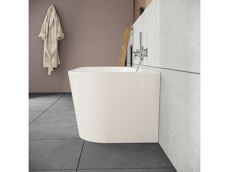Baignoire semi îlot VITRA Geo 165x75 + pieds + siphon standard