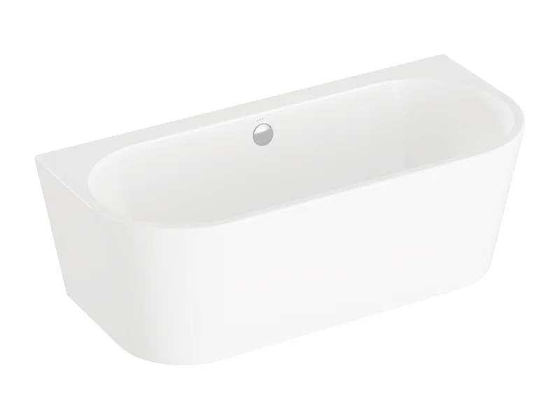 Baignoire semi îlot VITRA Geo 165x75 + pieds + siphon standard