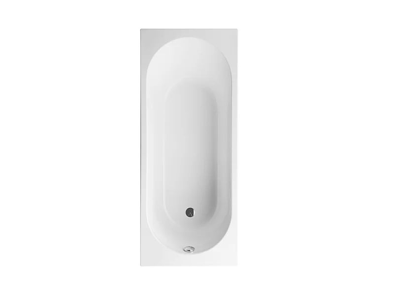 Baignoire droite VILLEROY & BOCH O.Novo 160 x 70 cm Blanc + Pare Bain gauche AURYS Raywall noir mat
